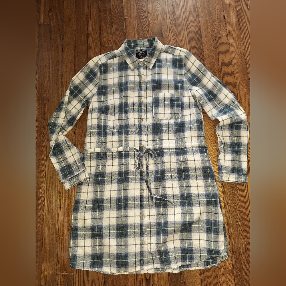 Abercrombie & Fitch Plaid Flannel Button Down Dress